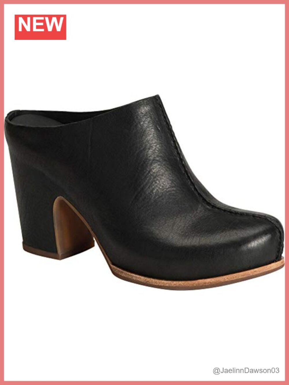 Kork-Ease Sagano Leather Mule Slip-On Comfortable Block Heel Women's